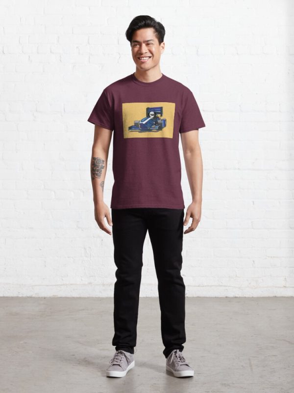 Blue Formula Student with orange background Classic Men T-Shirt